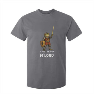 Knight Frog T Shirt For Kid Funny T'was The Tism M'Lord Vintage Autism Medieval TS10 Charcoal Print Your Wear