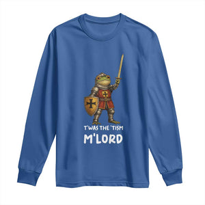 Knight Frog Long Sleeve Shirt Funny T'was The Tism M'Lord Vintage Autism Medieval TS10 Royal Blue Print Your Wear