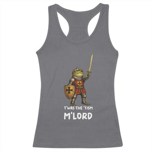 Knight Frog Racerback Tank Top Funny T'was The Tism M'Lord Vintage Autism Medieval TS10 Charcoal Print Your Wear