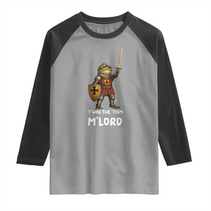 Knight Frog Raglan Shirt Funny T'was The Tism M'Lord Vintage Autism Medieval TS10 Sport Gray Black Print Your Wear