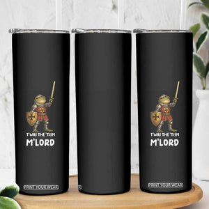 Knight Frog Skinny Tumbler Funny T'was The Tism M'Lord Vintage Autism Medieval TS10 Print Your Wear