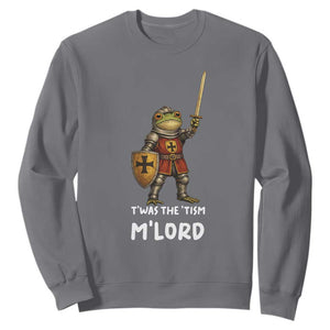 Knight Frog Sweatshirt Funny T'was The Tism M'Lord Vintage Autism Medieval TS10 Charcoal Print Your Wear