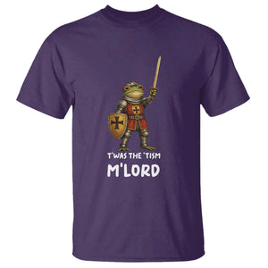 Knight Frog T Shirt Funny T'was The Tism M'Lord Vintage Autism Medieval TS10 Purple Print Your Wear