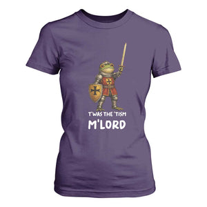 Knight Frog T Shirt For Women Funny T'was The Tism M'Lord Vintage Autism Medieval TS10 Purple Print Your Wear
