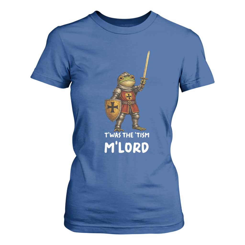 Knight Frog T Shirt For Women Funny T'was The Tism M'Lord Vintage Autism Medieval TS10 Royal Blue Print Your Wear