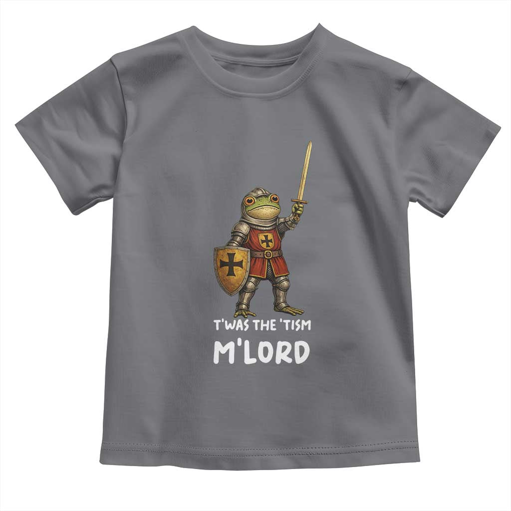 Knight Frog Toddler T Shirt Funny T'was The Tism M'Lord Vintage Autism Medieval TS10 Charcoal Print Your Wear