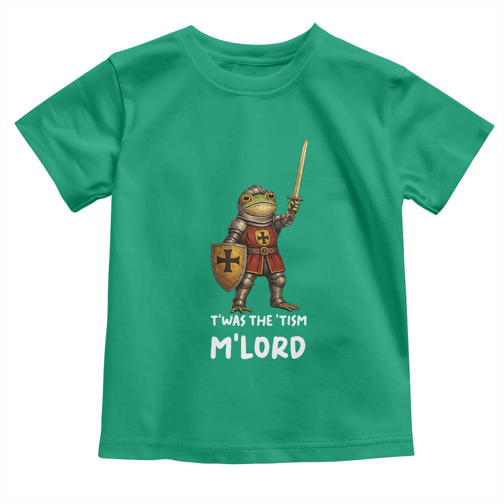 Knight Frog Toddler T Shirt Funny T'was The Tism M'Lord Vintage Autism Medieval TS10 Irish Green Print Your Wear