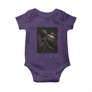 Tired Knight Baby Onesie Gothic Medieval Fantasy TS10 Purple Print Your Wear