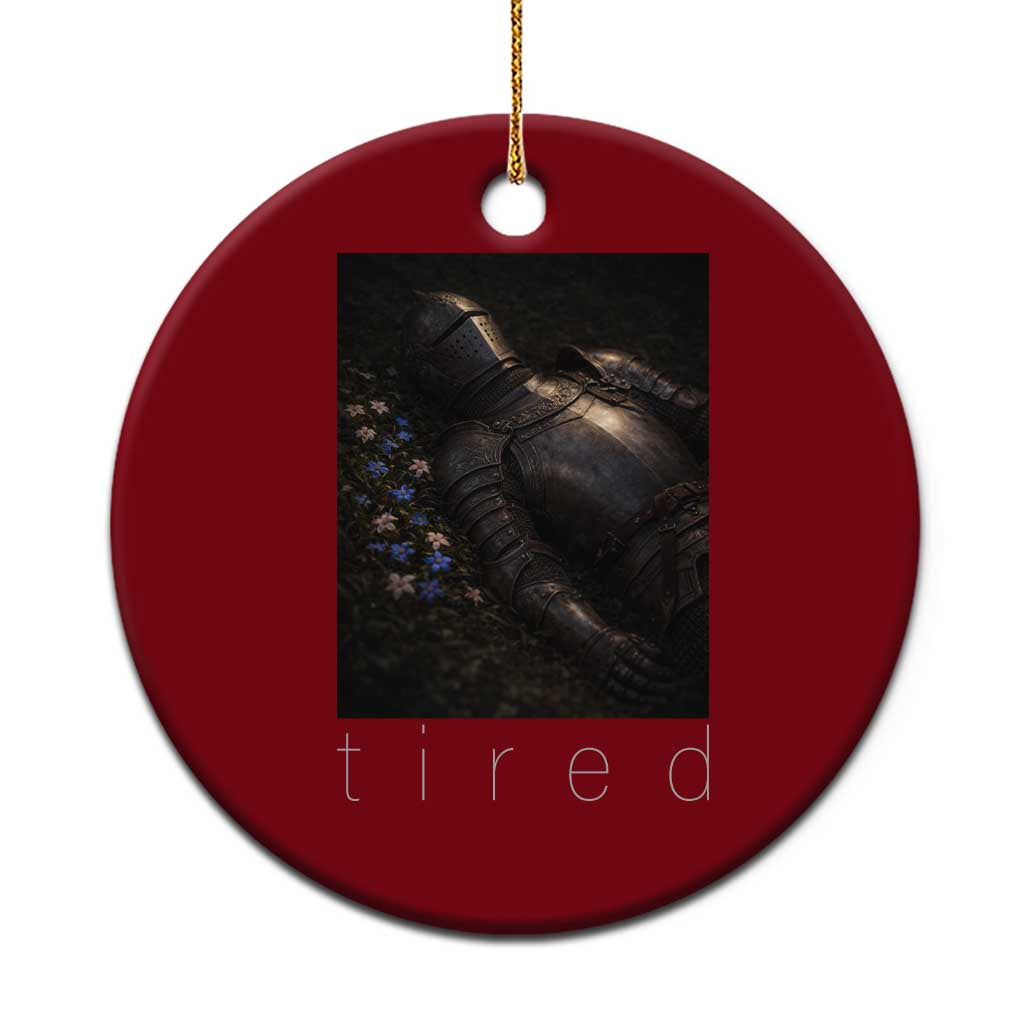 Tired Knight Ceramic Ornament Gothic Medieval Fantasy TS10 1pc Red Print Your Wear