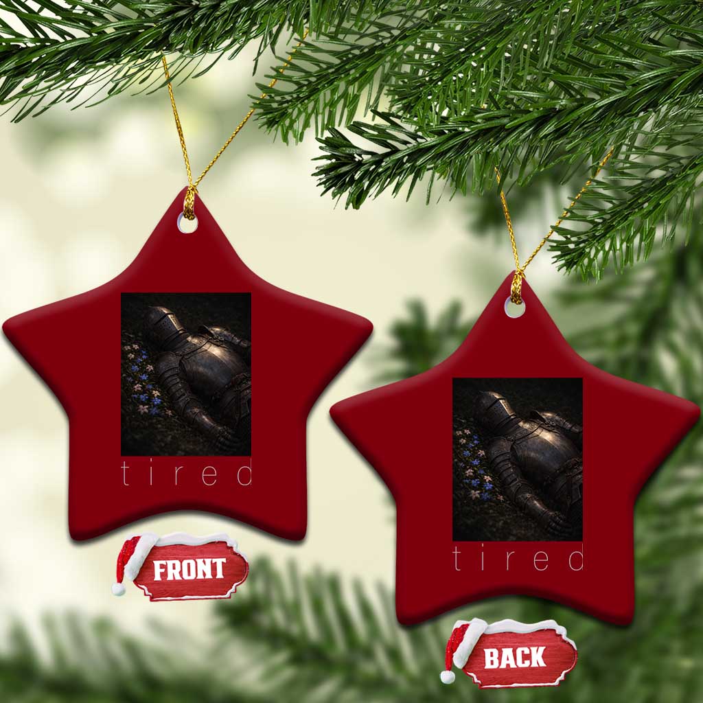 Tired Knight Ceramic Ornament Gothic Medieval Fantasy TS10 Print Your Wear