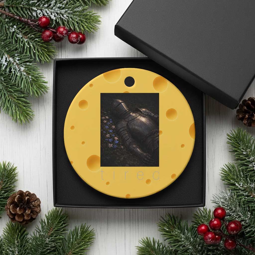 Tired Knight Ceramic Ornament Gothic Medieval Fantasy TS10 1pc Yellow Cheese Print Your Wear