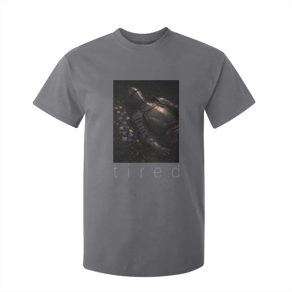 Tired Knight T Shirt For Kid Gothic Medieval Fantasy TS10 Charcoal Print Your Wear