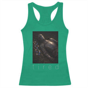 Tired Knight Racerback Tank Top Gothic Medieval Fantasy TS10 Irish Green Print Your Wear