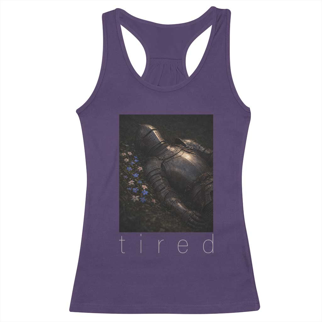 Tired Knight Racerback Tank Top Gothic Medieval Fantasy TS10 Purple Print Your Wear