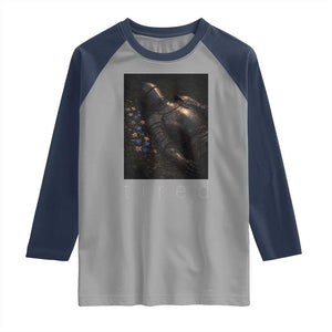 Tired Knight Raglan Shirt Gothic Medieval Fantasy TS10 Sport Gray Navy Print Your Wear
