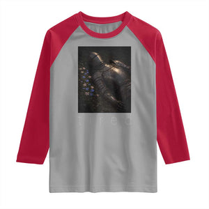 Tired Knight Raglan Shirt Gothic Medieval Fantasy TS10 Sport Gray Red Print Your Wear