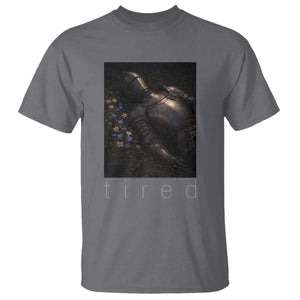 Tired Knight T Shirt Gothic Medieval Fantasy TS10 Charcoal Print Your Wear