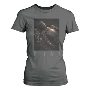 Tired Knight T Shirt For Women Gothic Medieval Fantasy TS10 Dark Heather Print Your Wear