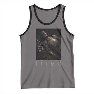 Tired Knight Tank Top Gothic Medieval Fantasy TS10 Deep Heather Black Print Your Wear