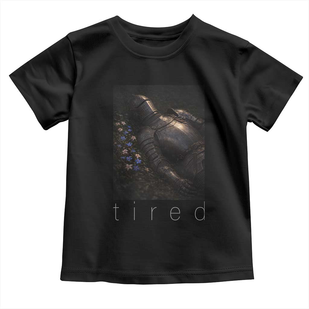 Tired Knight Toddler T Shirt Gothic Medieval Fantasy TS10 Black Print Your Wear