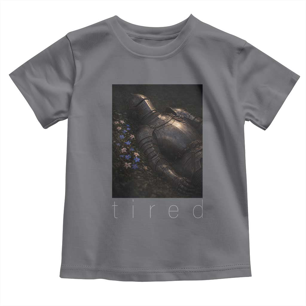 Tired Knight Toddler T Shirt Gothic Medieval Fantasy TS10 Charcoal Print Your Wear