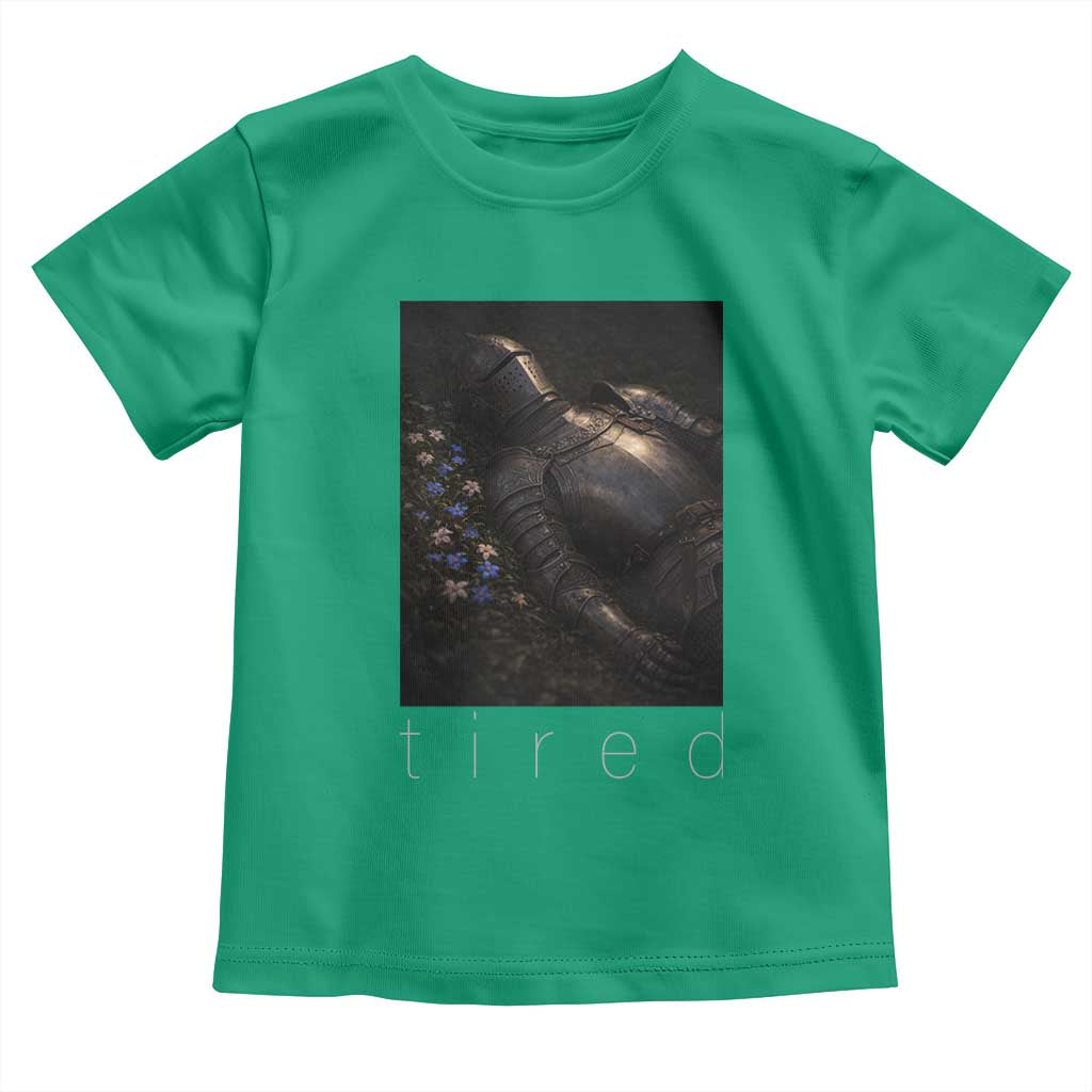 Tired Knight Toddler T Shirt Gothic Medieval Fantasy TS10 Irish Green Print Your Wear