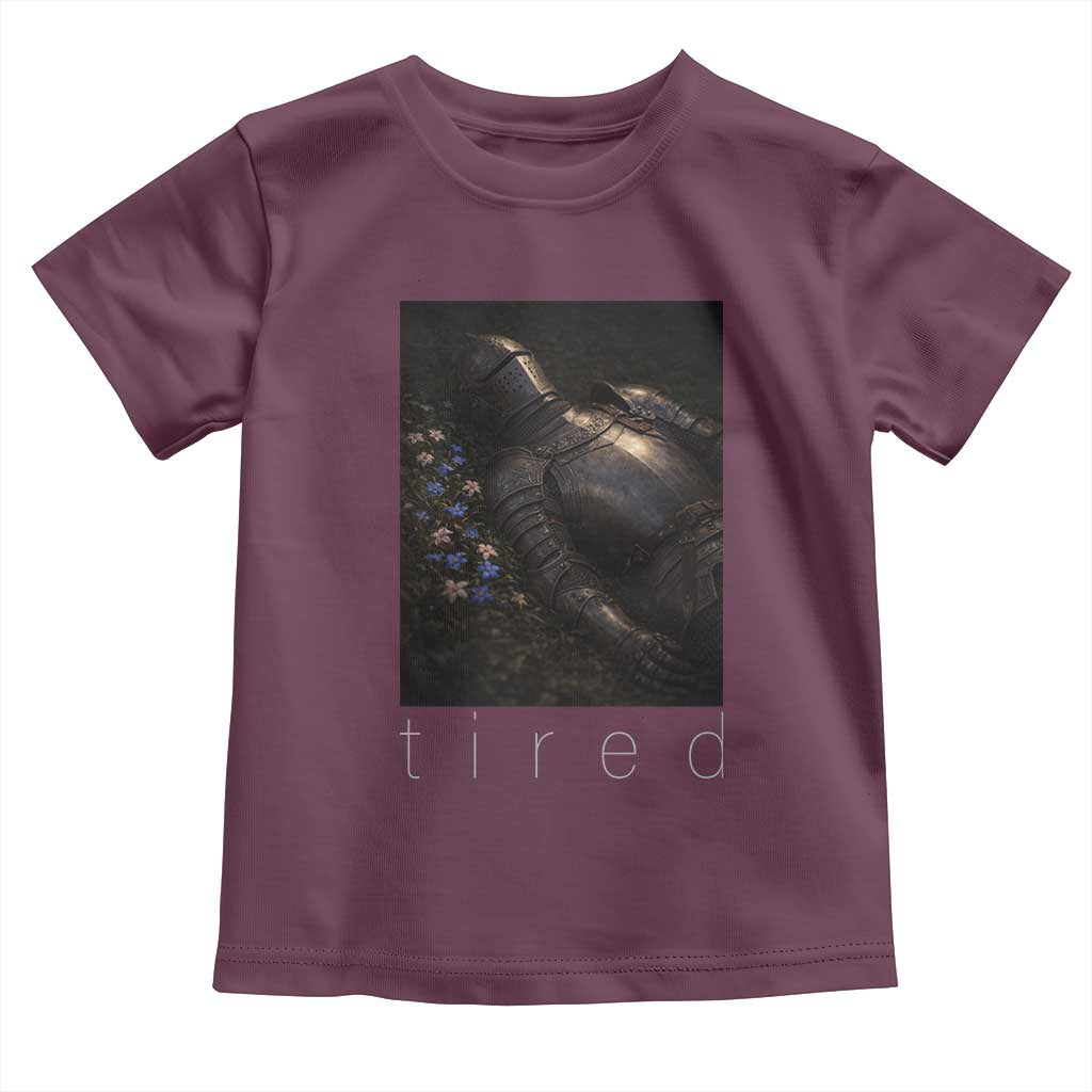 Tired Knight Toddler T Shirt Gothic Medieval Fantasy TS10 Maroon Print Your Wear
