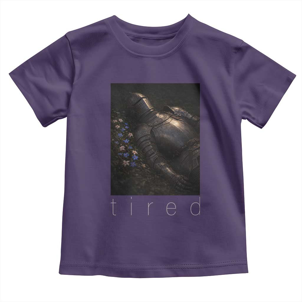 Tired Knight Toddler T Shirt Gothic Medieval Fantasy TS10 Purple Print Your Wear