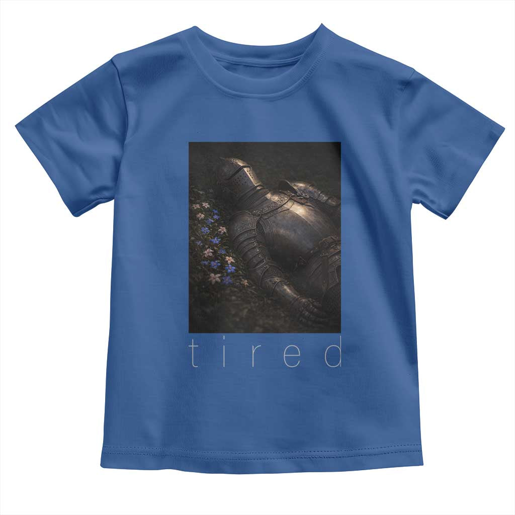 Tired Knight Toddler T Shirt Gothic Medieval Fantasy TS10 Royal Blue Print Your Wear