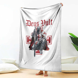 Deus Vult Knight Templar Throw Blanket Crusader Cross TS10 Print Your Wear