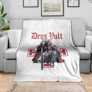 Deus Vult Knight Templar Throw Blanket Crusader Cross TS10 Print Your Wear