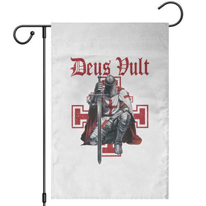 Deus Vult Knight Templar Garden Flag Crusader Cross TS10 White Print Your Wear