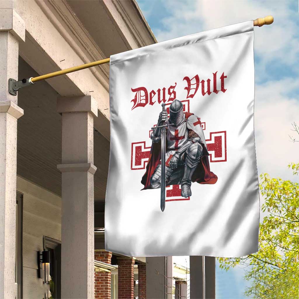 Deus Vult Knight Templar Garden Flag Crusader Cross TS10 Print Your Wear