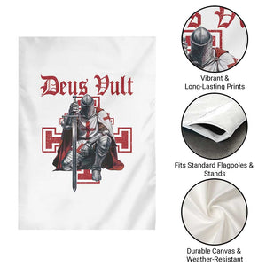 Deus Vult Knight Templar Garden Flag Crusader Cross TS10 Print Your Wear