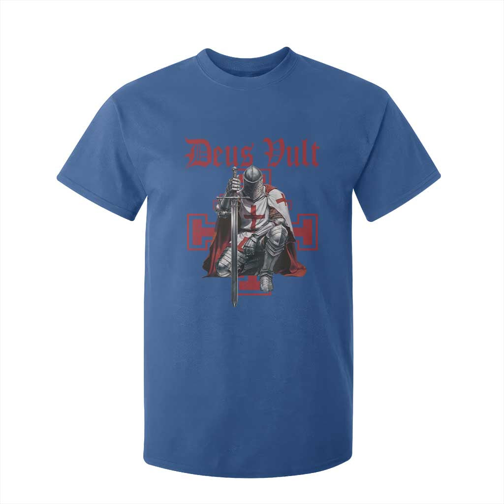 Deus Vult Knight Templar T Shirt For Kid Crusader Cross TS10 Royal Blue Print Your Wear