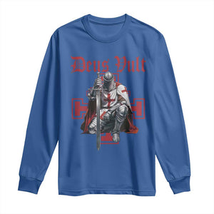 Deus Vult Knight Templar Long Sleeve Shirt Crusader Cross TS10 Royal Blue Print Your Wear