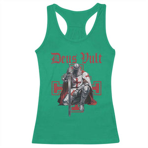 Deus Vult Knight Templar Racerback Tank Top Crusader Cross TS10 Irish Green Print Your Wear