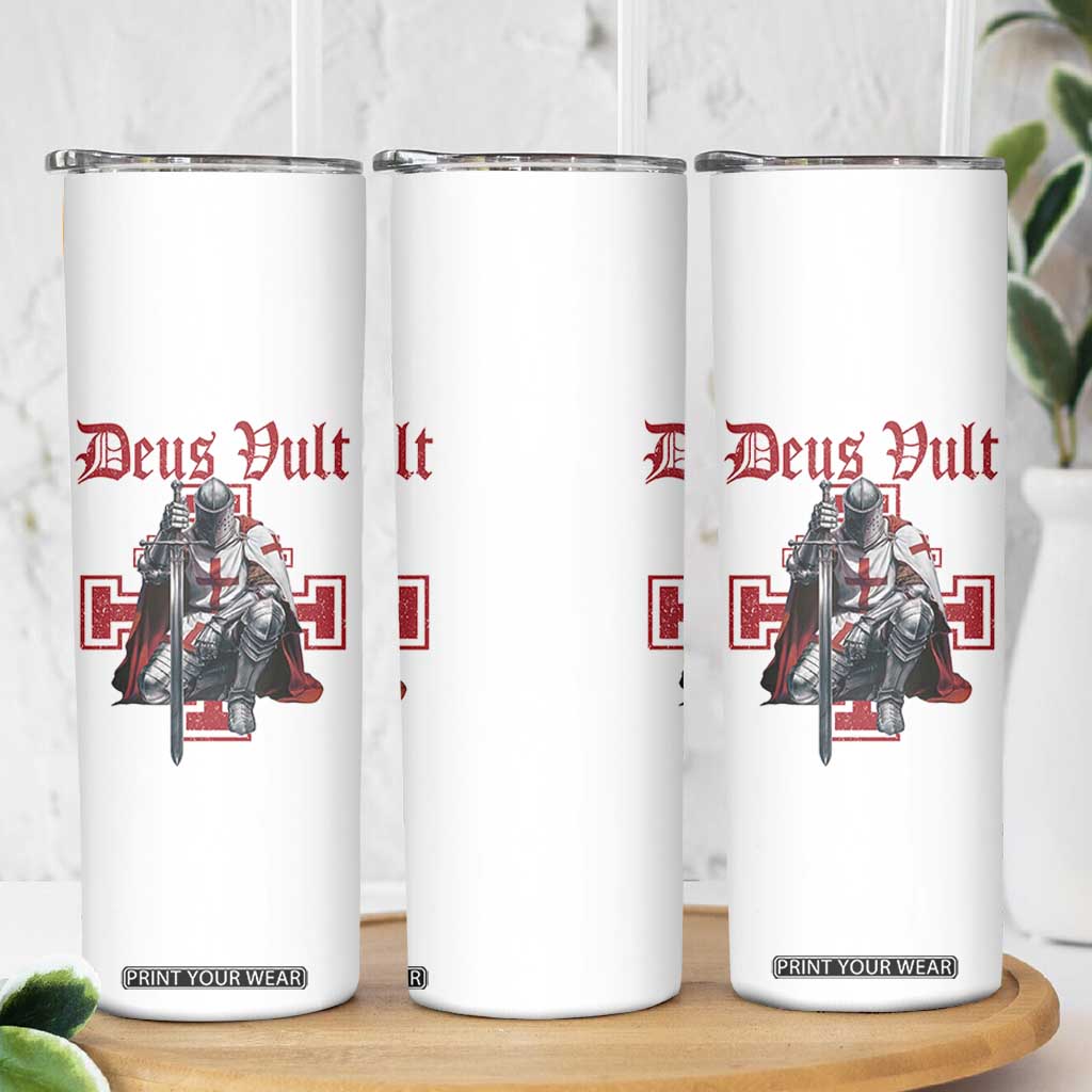 Deus Vult Knight Templar Skinny Tumbler Crusader Cross TS10 Print Your Wear
