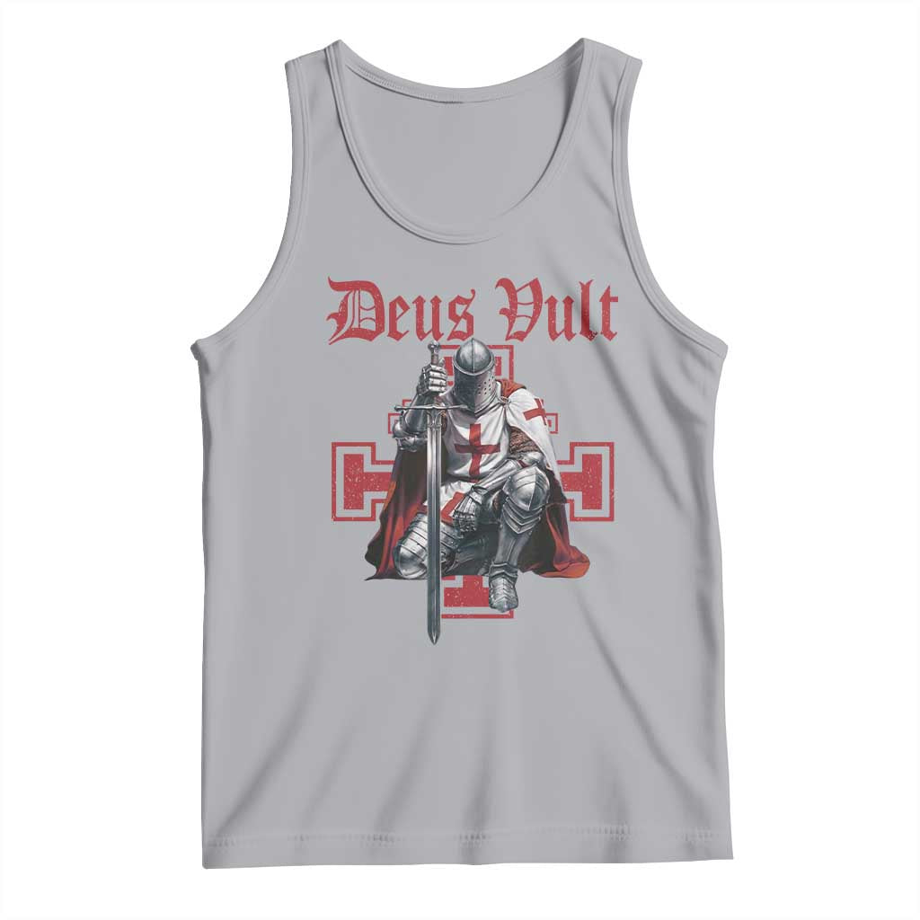 Deus Vult Knight Templar Tank Top Crusader Cross TS10 Athletic Heather Print Your Wear