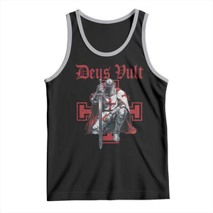 Deus Vult Knight Templar Tank Top Crusader Cross TS10 Black Athletic Heather Print Your Wear