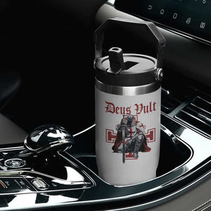 Deus Vult Knight Templar Flip Straw Tumbler Crusader Cross TS10 Print Your Wear