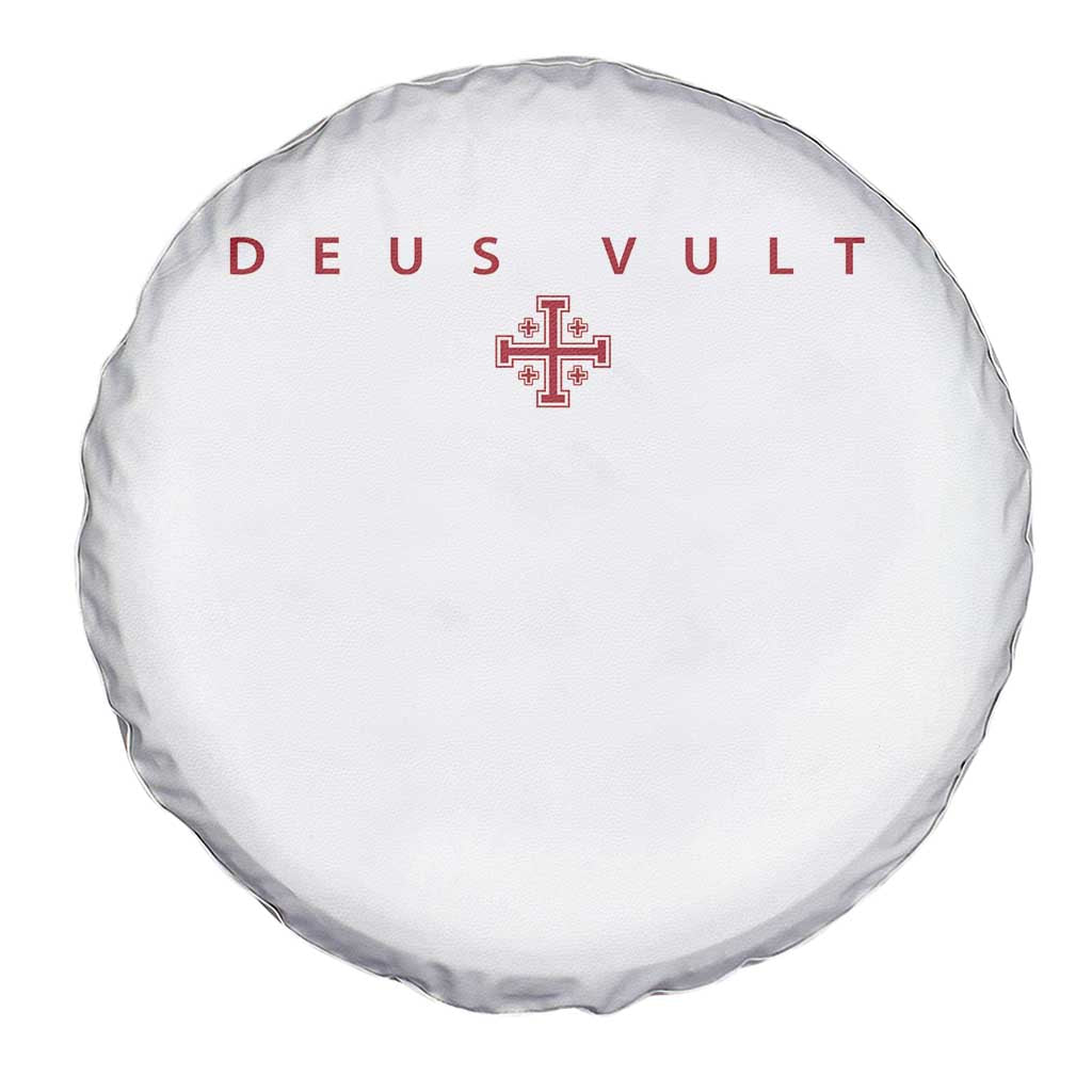 Catholic Knight Templar Crusader Cross Spare Tire Cover Subtle Minimal Christian Faith Deus Vult TS10 Print Your Wear