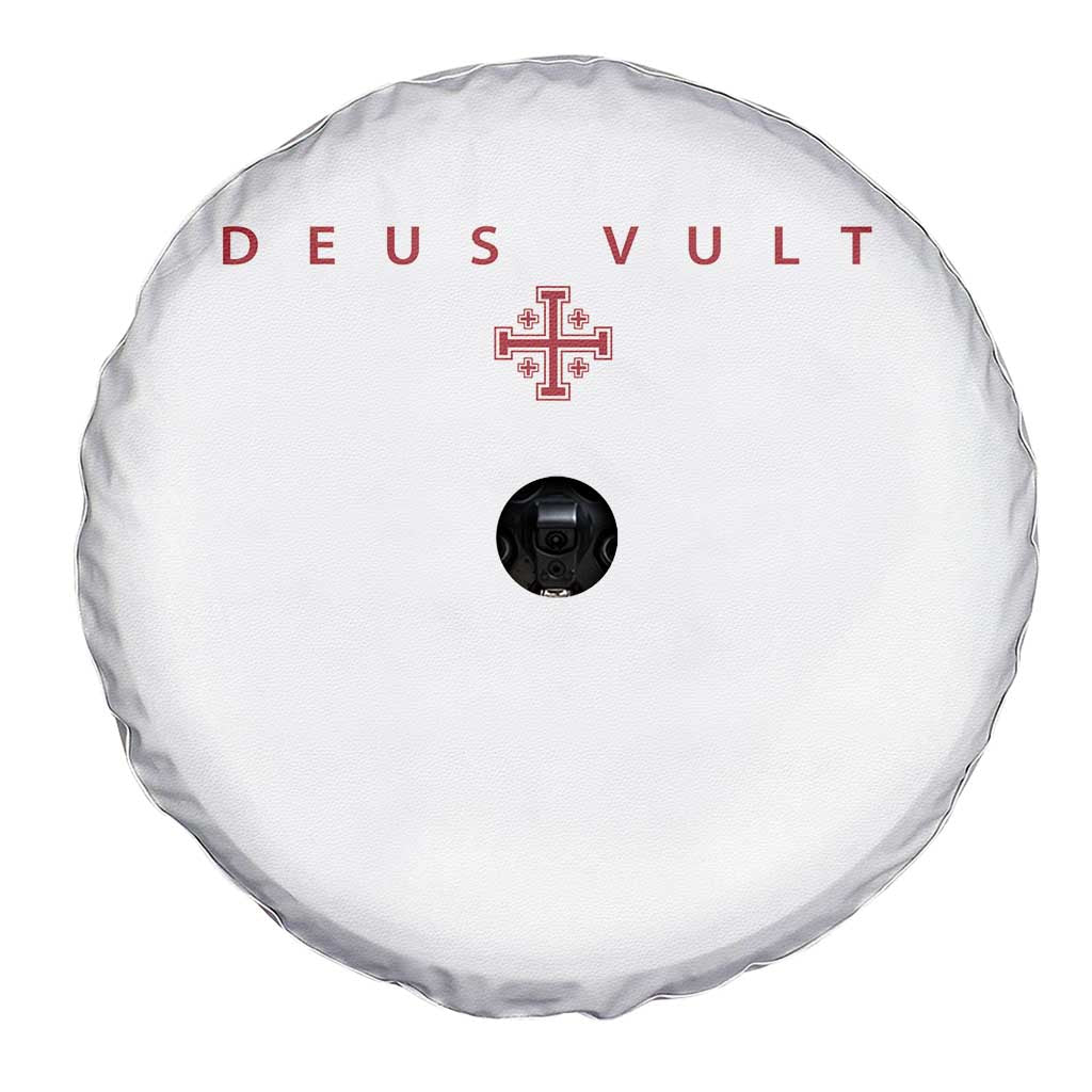 Catholic Knight Templar Crusader Cross Spare Tire Cover Subtle Minimal Christian Faith Deus Vult TS10 Print Your Wear