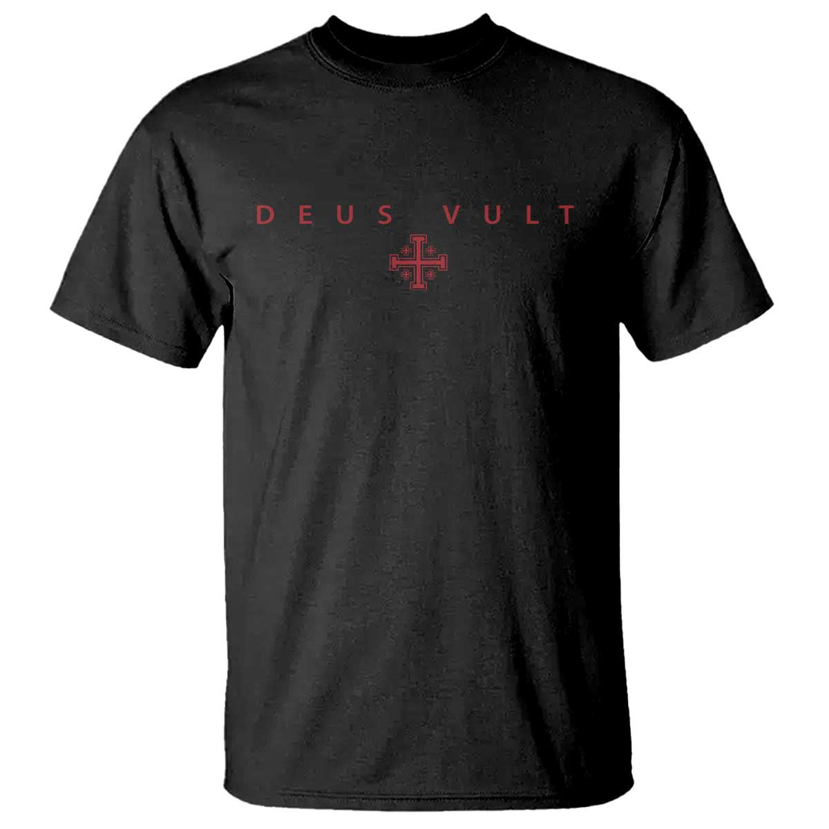 Catholic Knight Templar Crusader Cross T Shirt Subtle Minimal Christian Faith Deus Vult TS10 Black Print Your Wear