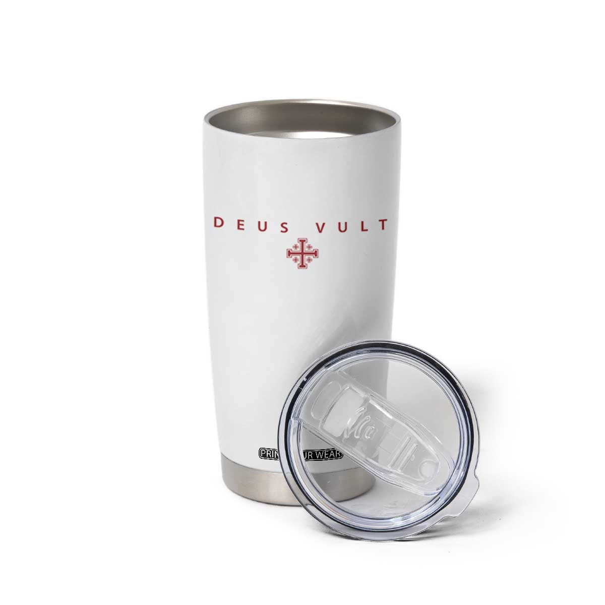 Catholic Knight Templar Crusader Cross Tumbler Cup Subtle Minimal Christian Faith Deus Vult TS10 Print Your Wear
