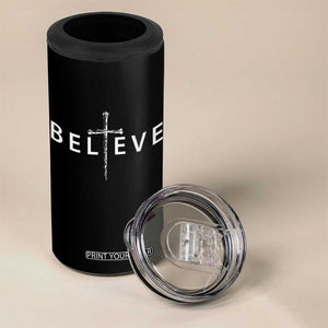 Cross Christian Religious Believe Blessed Faith Graphic 4 in 1 Can Cooler Tumbler TS10 Print Your Wear
