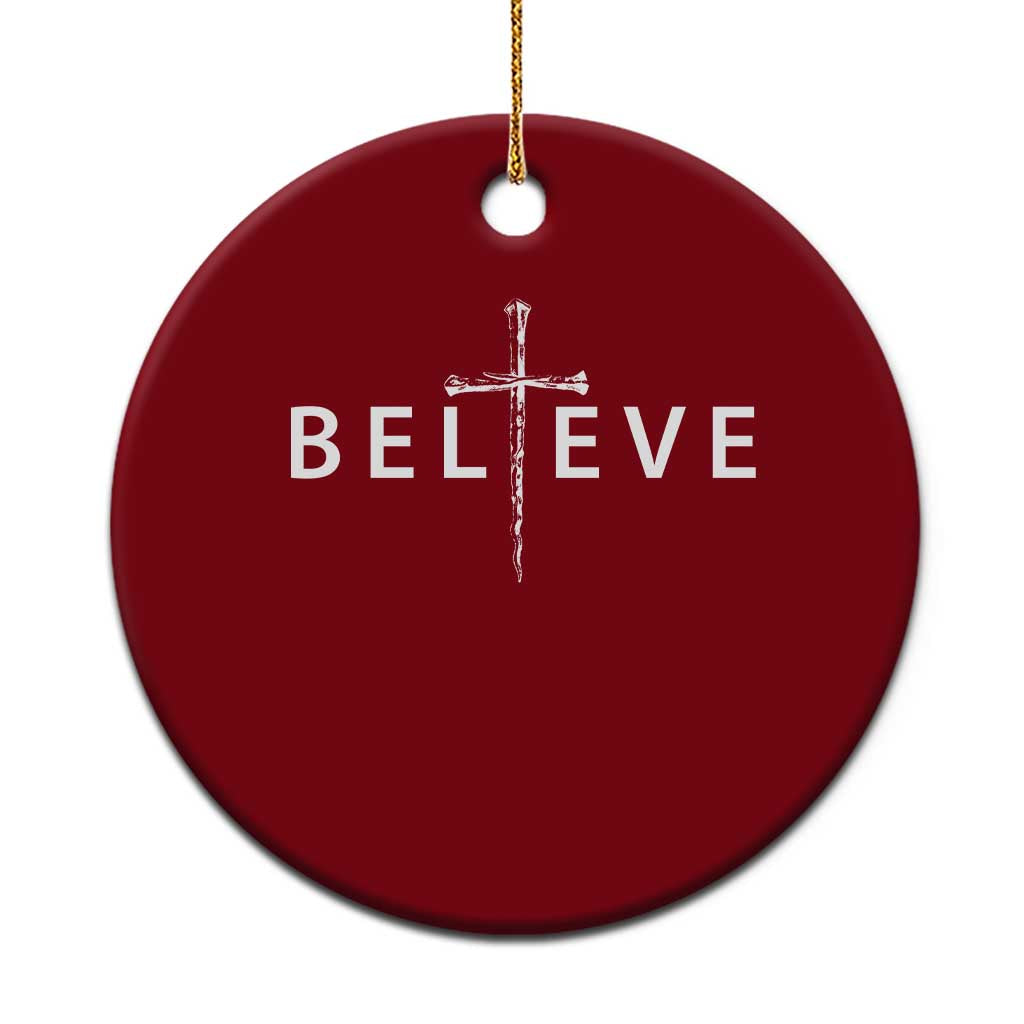Cross Christian Religious Believe Blessed Faith Graphic Ceramic Ornament TS10 1pc Red Print Your Wear