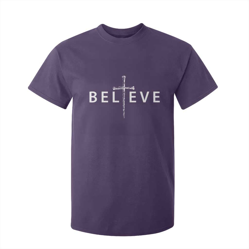 Cross Christian Religious Believe Blessed Faith Graphic T Shirt For Kid TS10 Purple Print Your Wear