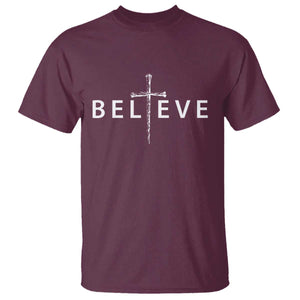 Cross Christian Religious Believe Blessed Faith Graphic T Shirt TS10 Maroon Print Your Wear