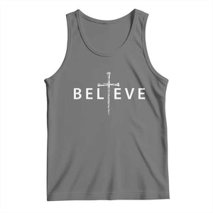 Cross Christian Religious Believe Blessed Faith Graphic Tank Top TS10 Black Heather Print Your Wear